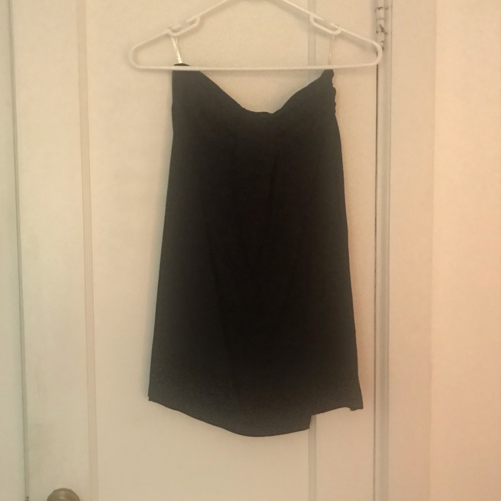 Strapless Black Beach Cover Up